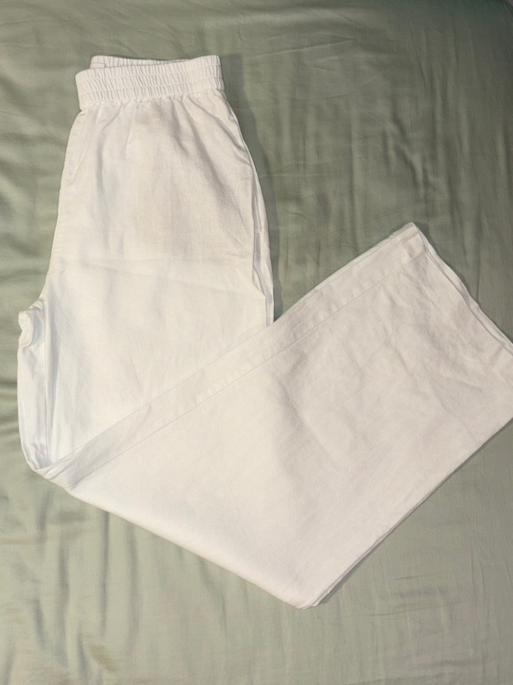 Zara White Linen Pants